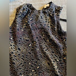 Tory Burch Leopard print silk shell blouse